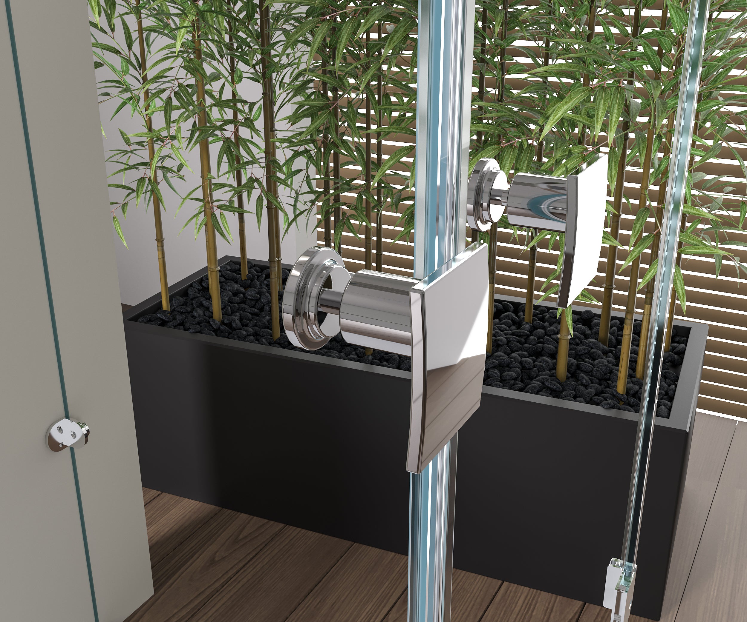 Box doccia a U EX412 con porte a battente
