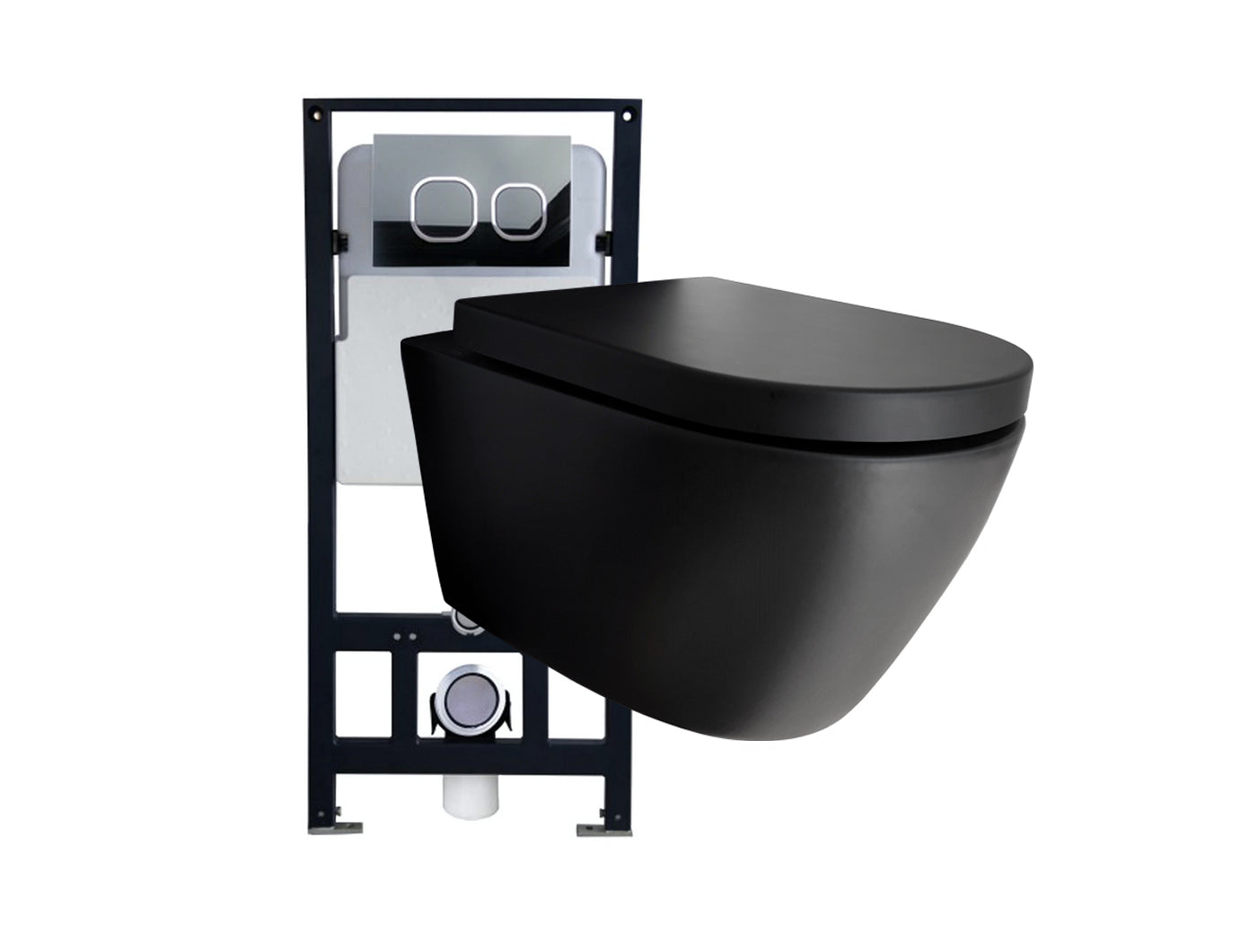 Set convenienza 43: WC B-8030R nero opaco con sedile Soft-Close