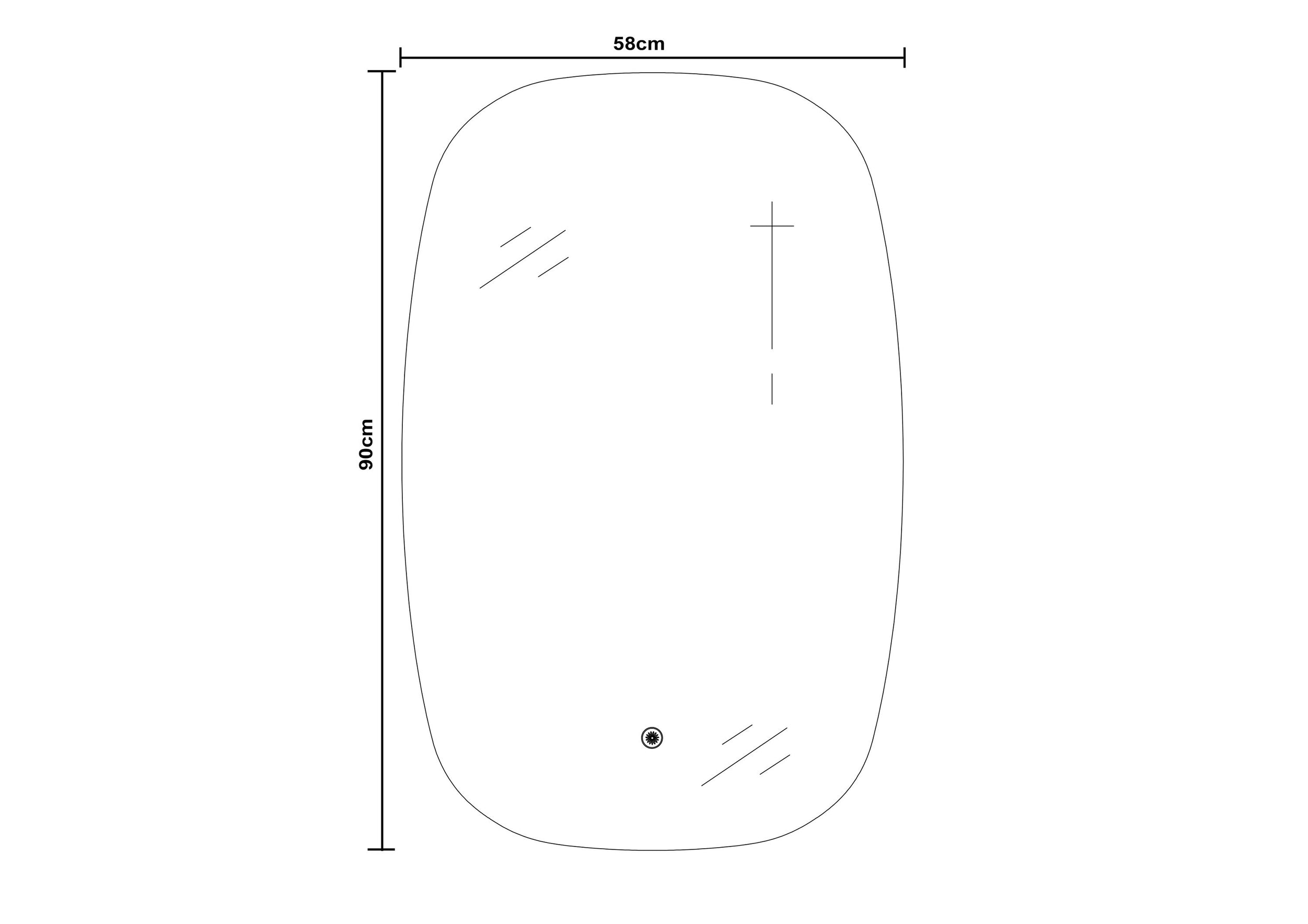 Specchio da bagno illuminato a LED INALCO Oval