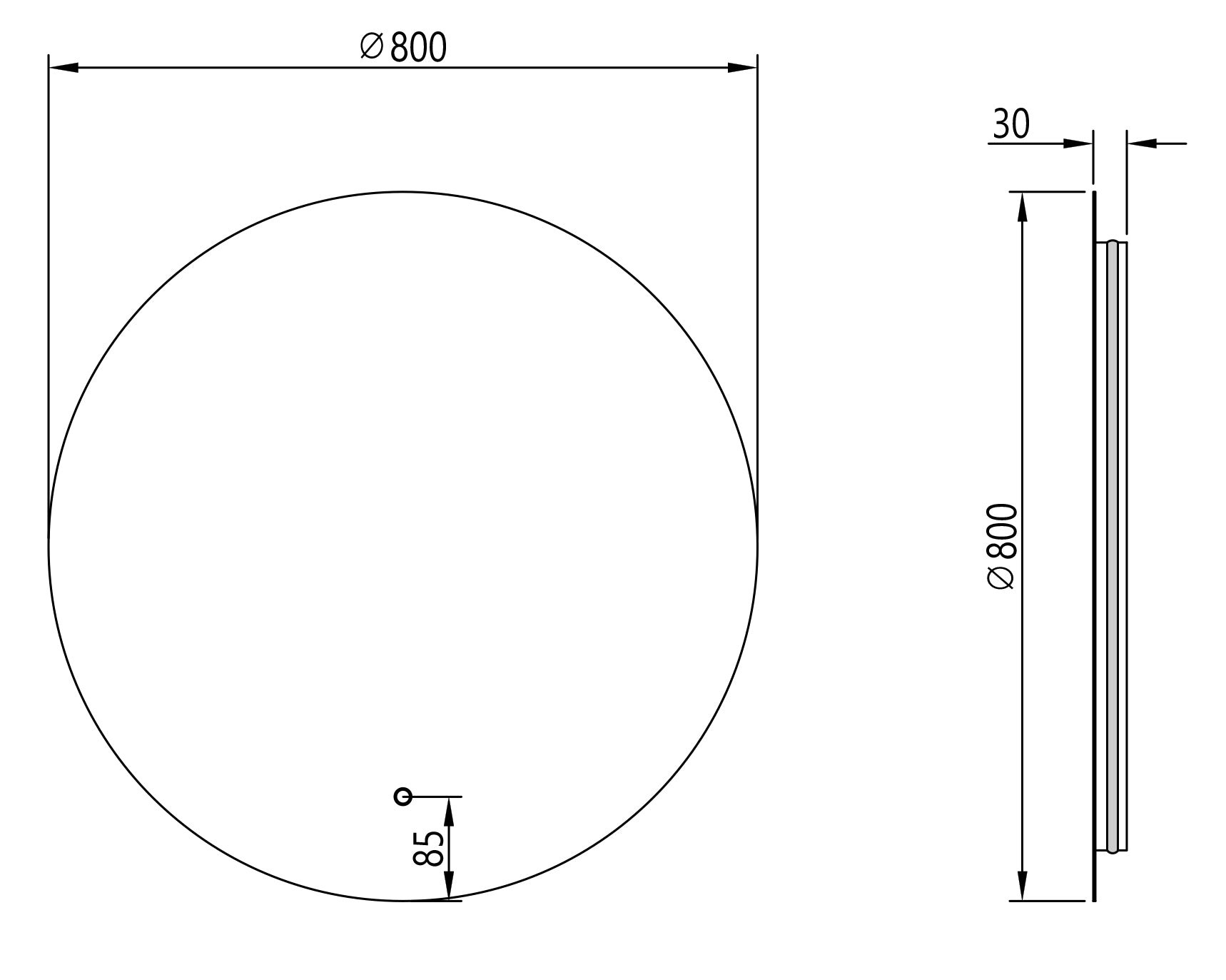 Specchio illuminato a LED 2712 - 2.0