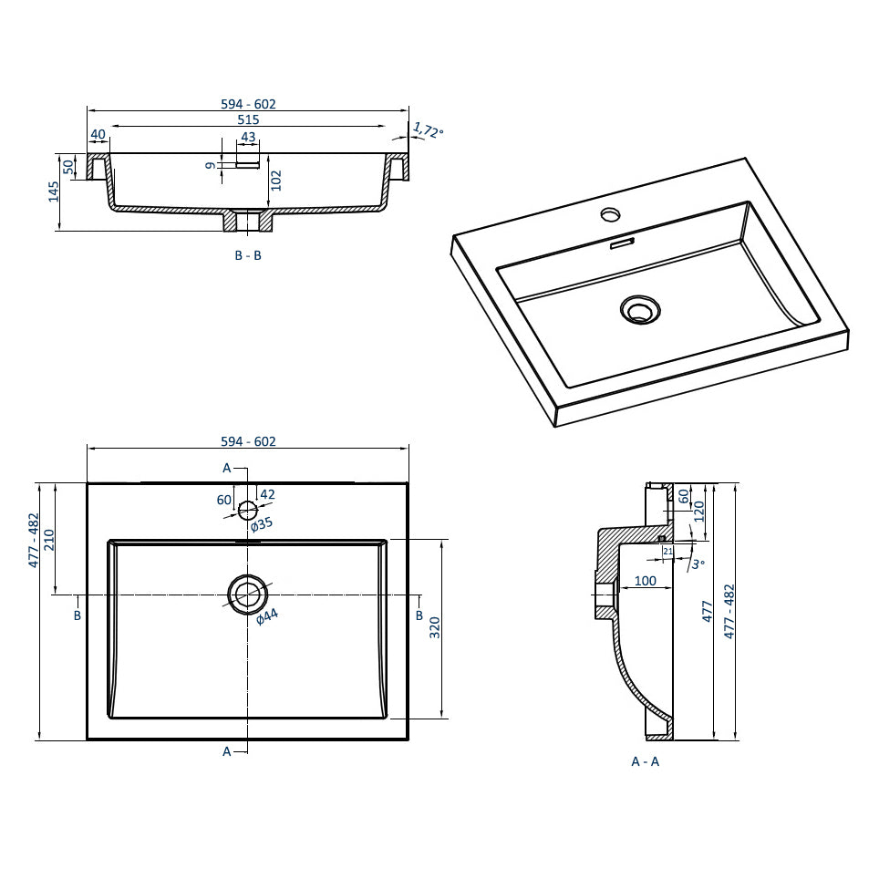 Set di mobili da bagno M600
