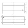 Lavabo consolle in metallo 150S