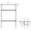 Lavabo consolle in metallo 150S