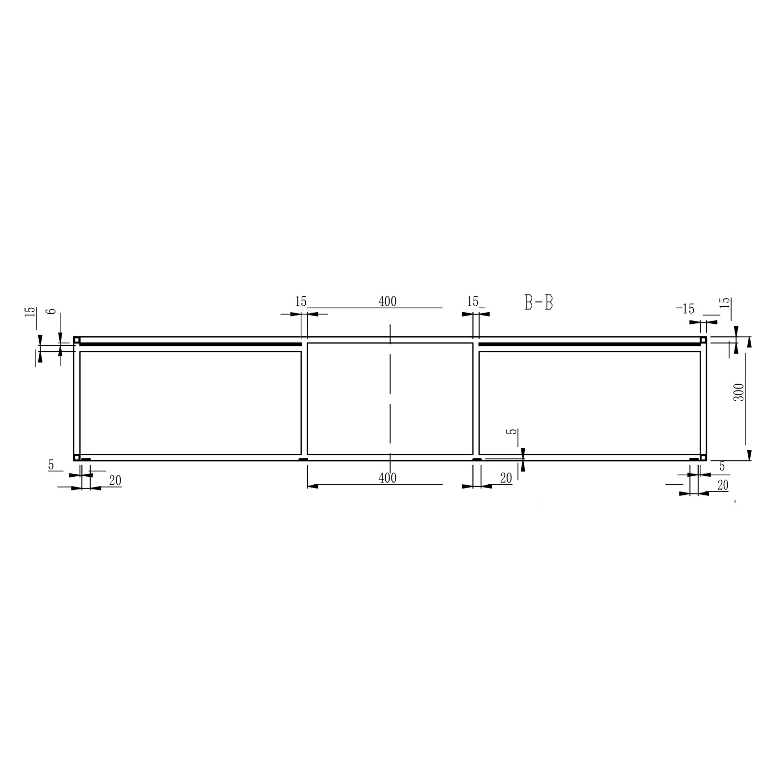 Console sospesa in metallo 150S per lavabo - nero opaco - adatta per il doppio lavabo sospeso Bernstein TWG16