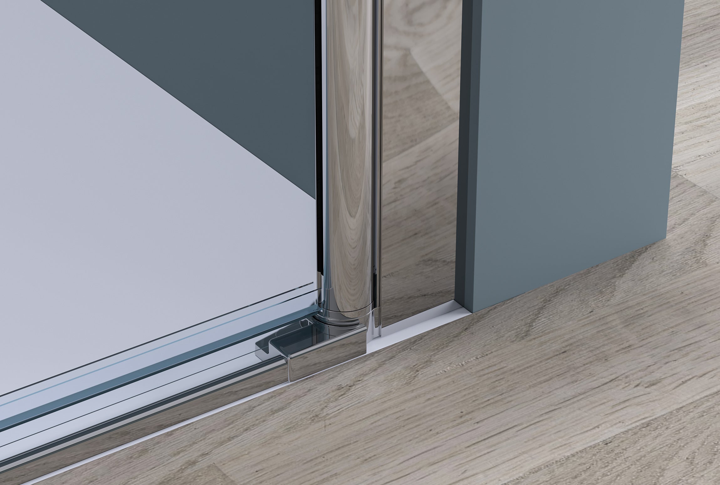 Doccia a nicchia con porte a doppio battente NT218 - Nano real glass - colore e larghezza del profilo selezionabili