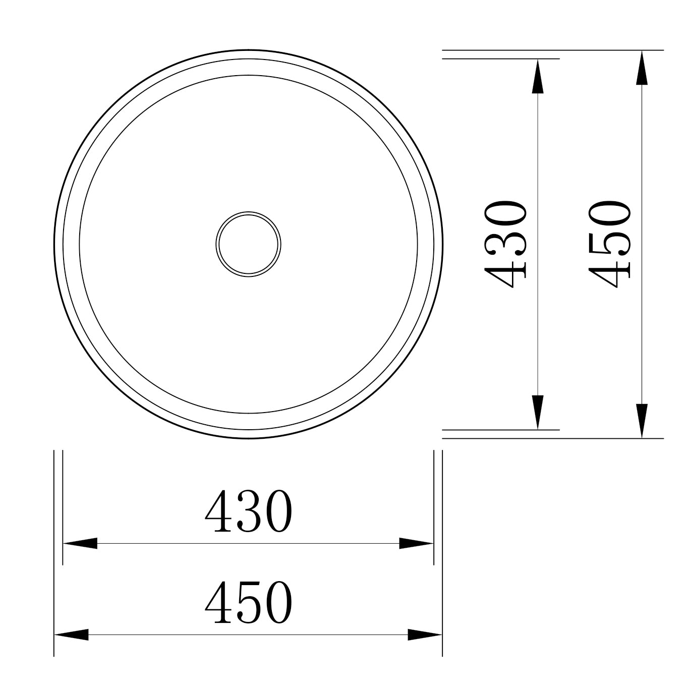 Lavabo da appoggio NT2420  di colata minerale - effetto cemento opaco - 45 x 45 x 10 cm