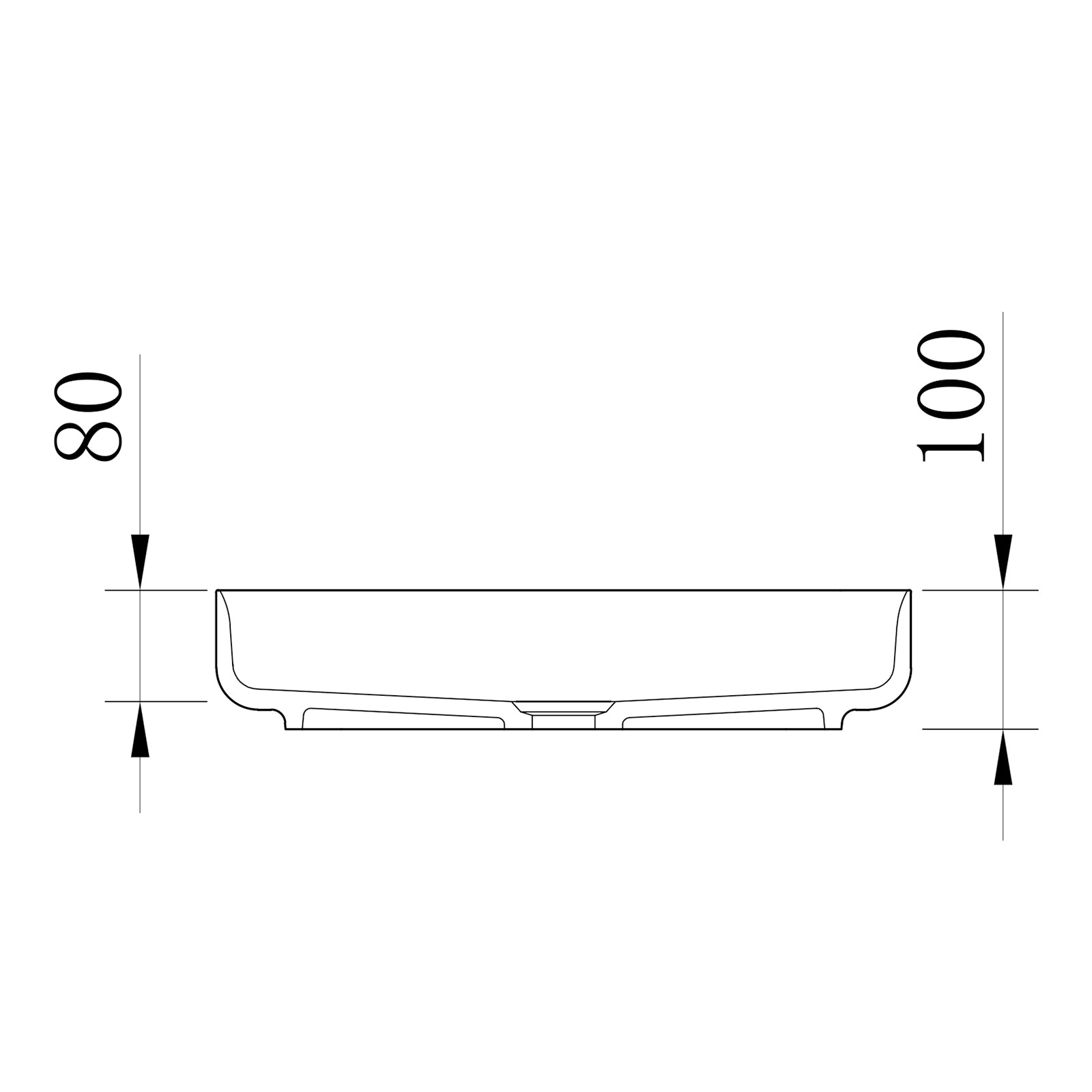 Lavabo da appoggio NT2524 di colata minerale - effetto cemento opaco - 50 x 42 x 10 cm