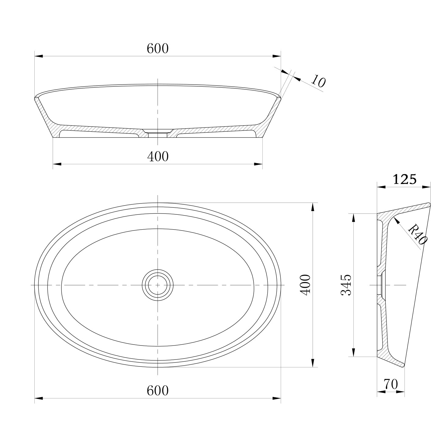 Lavabo da appoggio NT2660