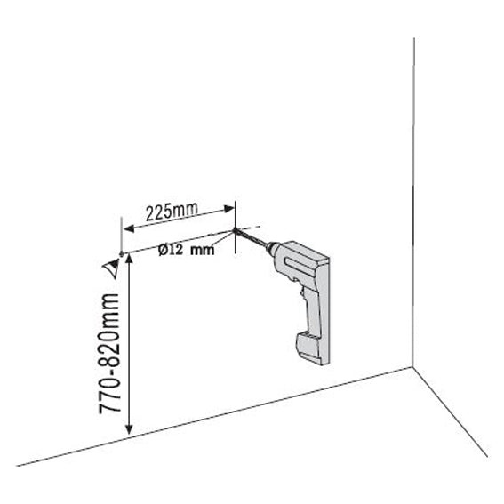 Lavabo a parete PB2035 in fusione minerale