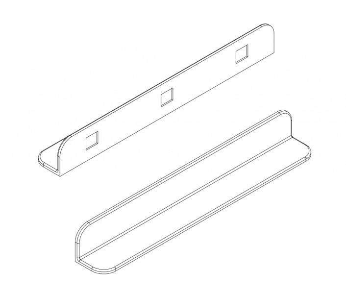 Mensola a muro per bagno in colata minerale PB4202 - 90x12x12 cm