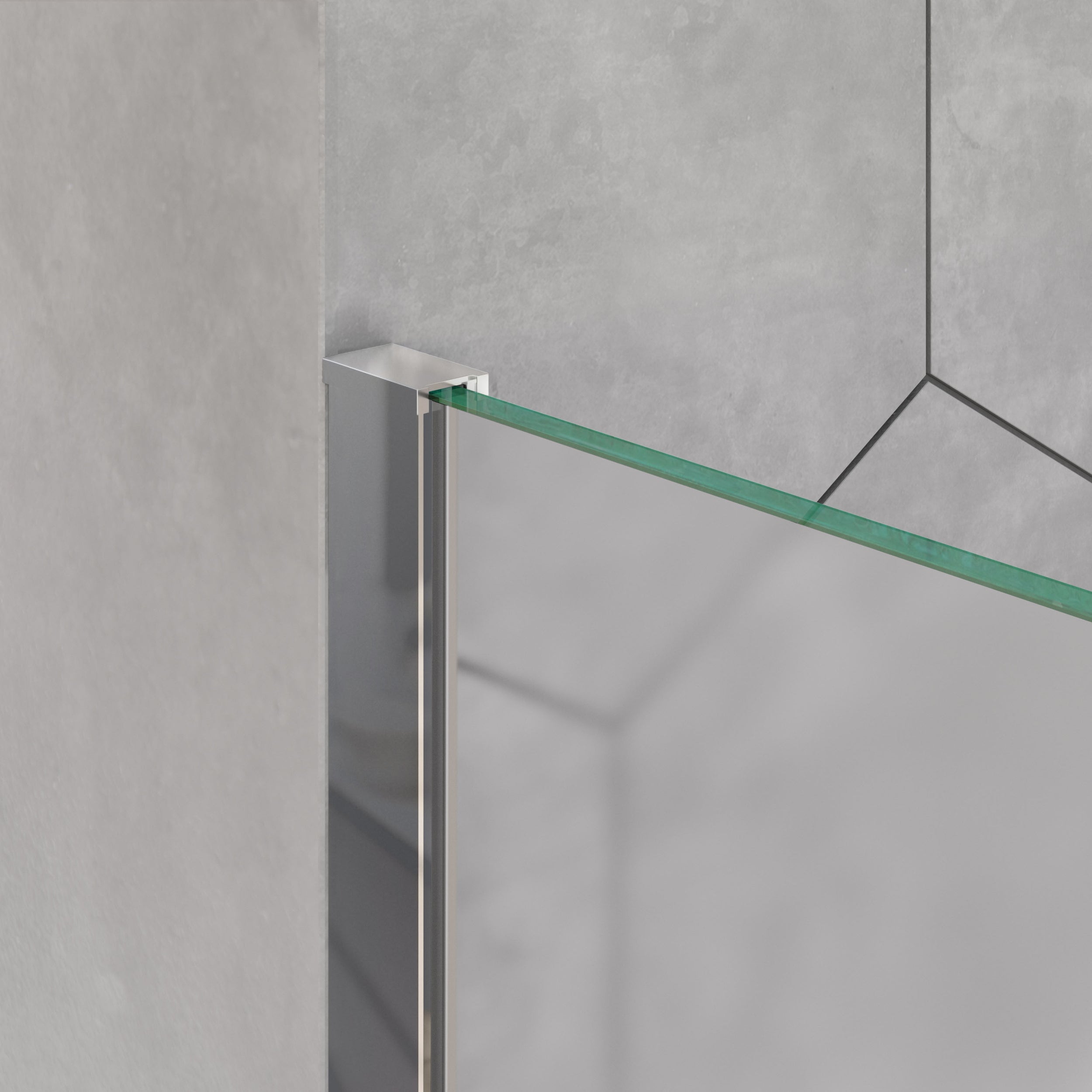 Parete doccia Walk In EX101 vetro temprato satin - 10mm  - larghezza selezionabile