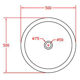 Lavabo a colonna (Solid Stone) TWZ16 - 50x50x90cm