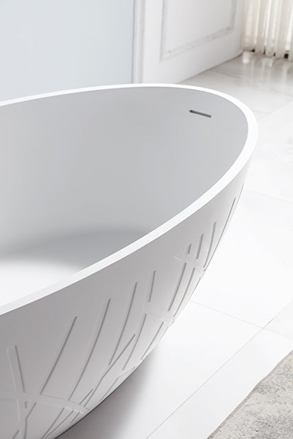 Vasca da bagno freestanding di design LEO Mineral Cast