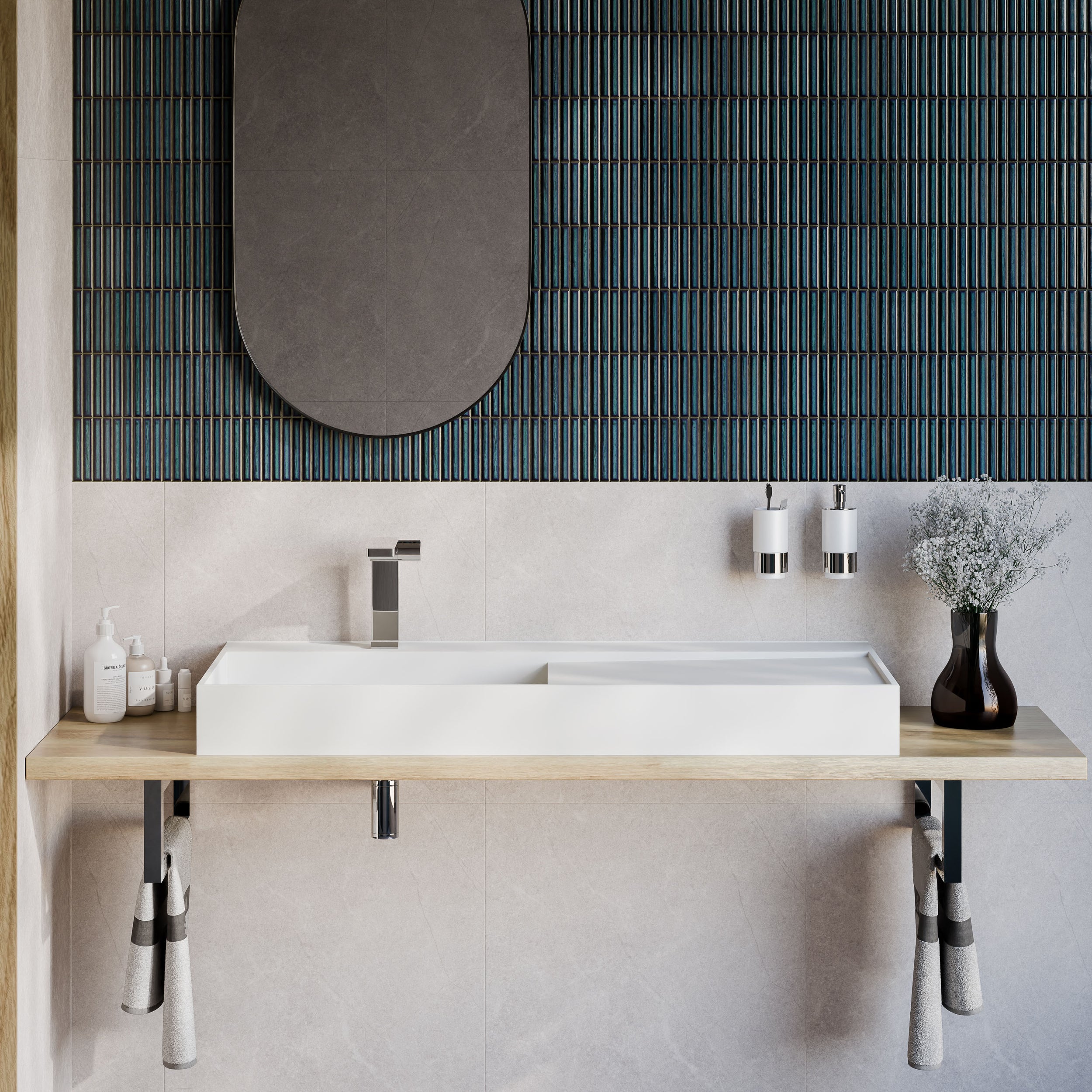 TWG222 lavabo a parete in fusione minerale