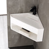 Lavabo ad angolo bagno piccolo in pietra solida (Solid Stone) TWG70