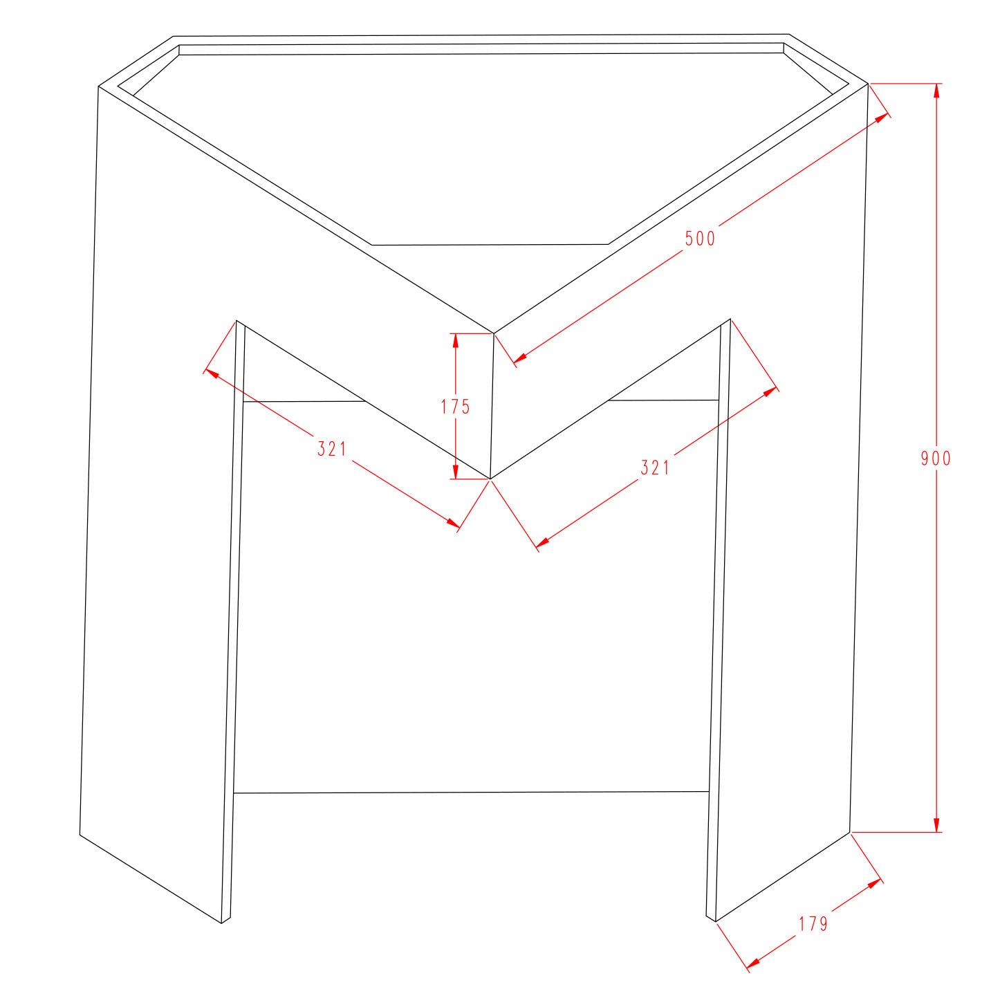 Lavabo freestanding ad angolo TWZ70 di pietra solida (Solid Stone) -  bianco opaco - 50 x 50 x 90 cm