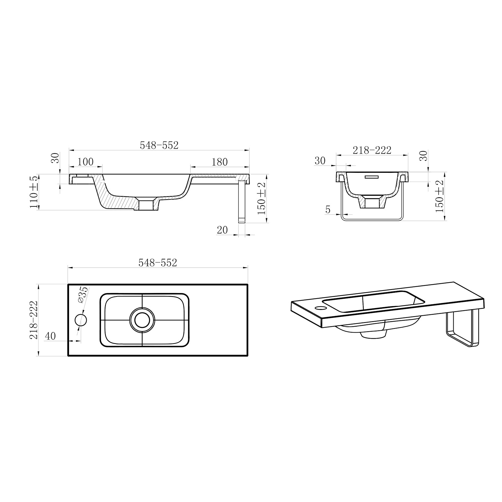 Set di mobili da bagno TABLO 400
