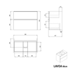 Mobiletto con lavabo LAVOA 80 cm