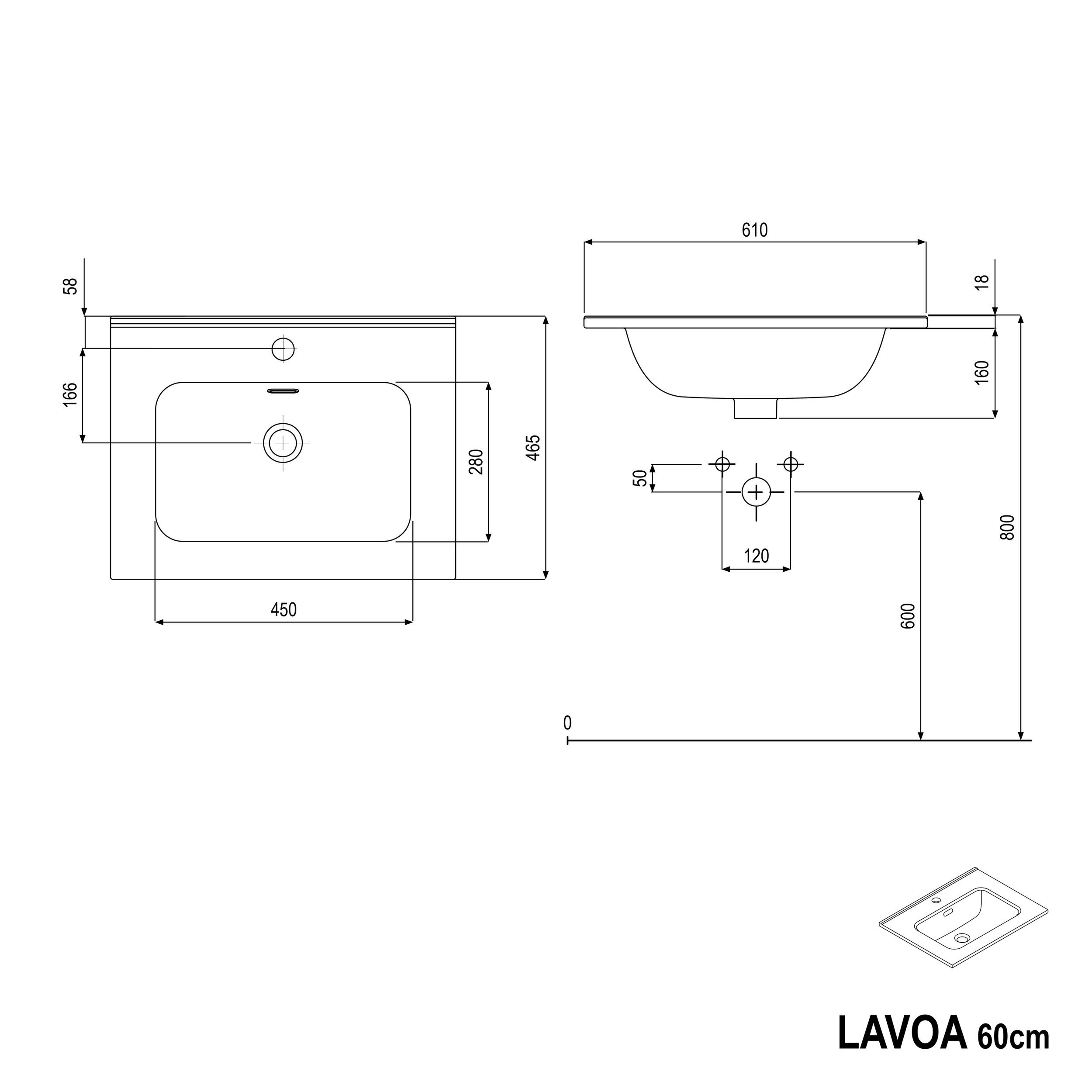 Mobiletto LAVOA 60 cm