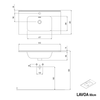 Mobiletto con lavabo LAVOA 80 cm