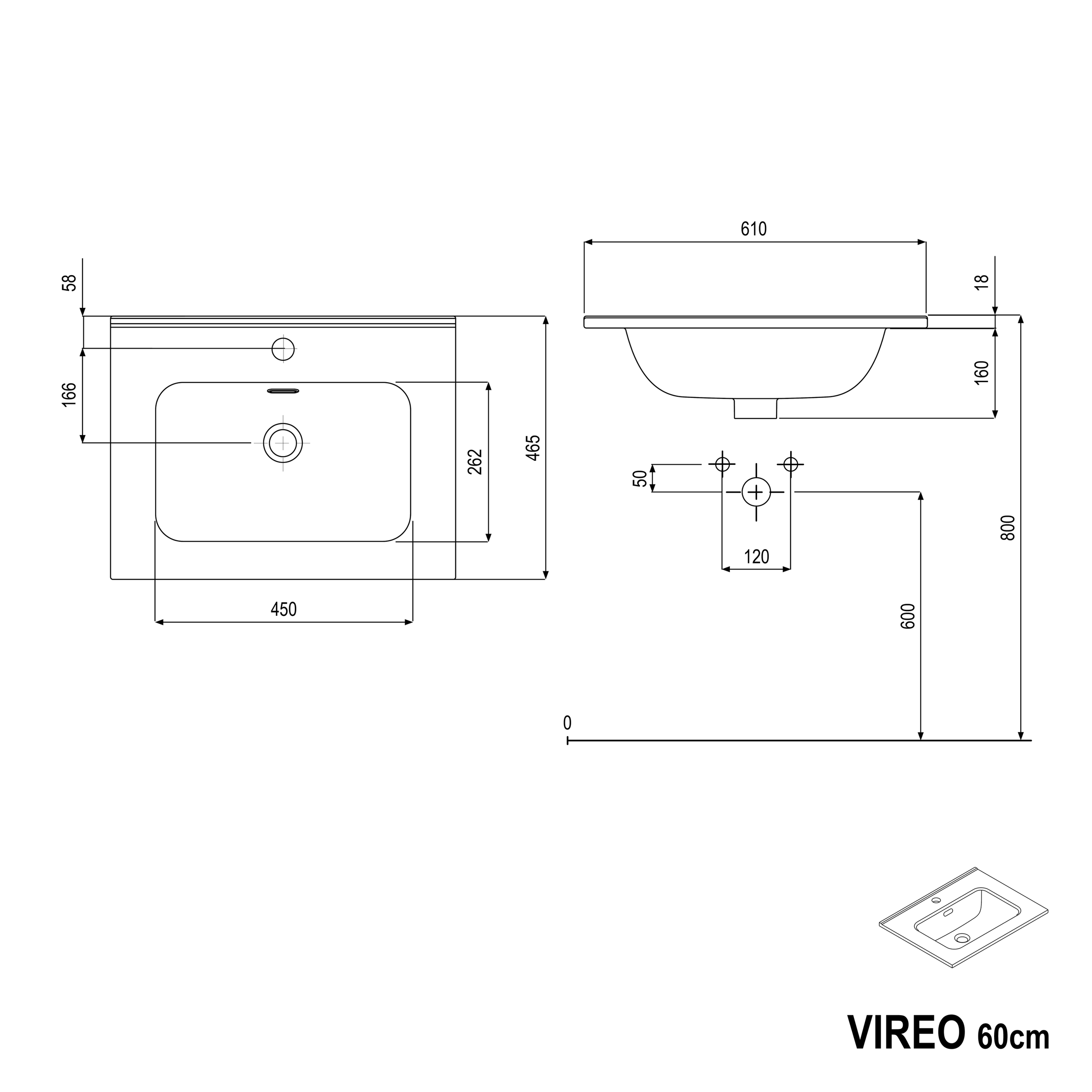 Mobiletto VIREO 60 cm