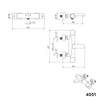 Miscelatore a parete per vasca 4051