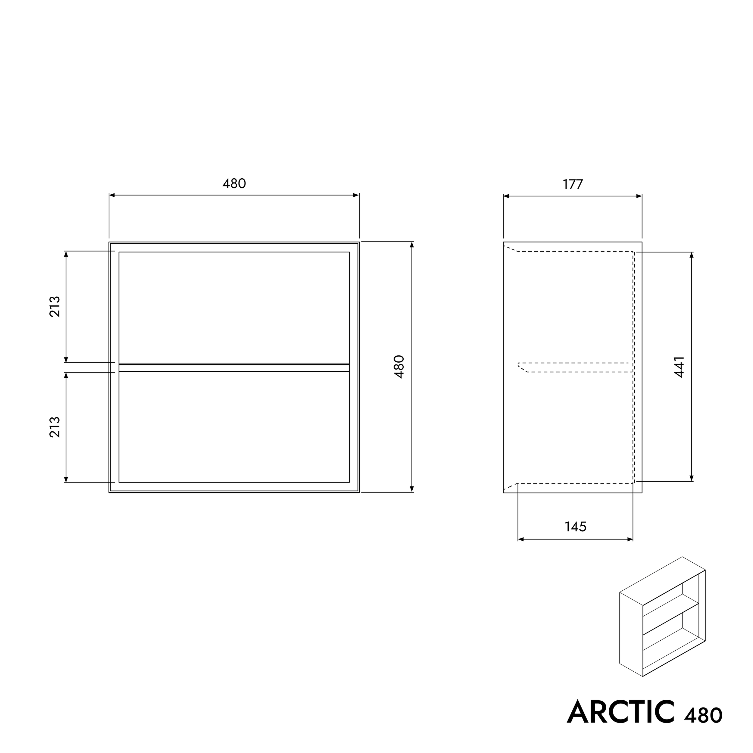 Mensola da parete ARCTIC 480
