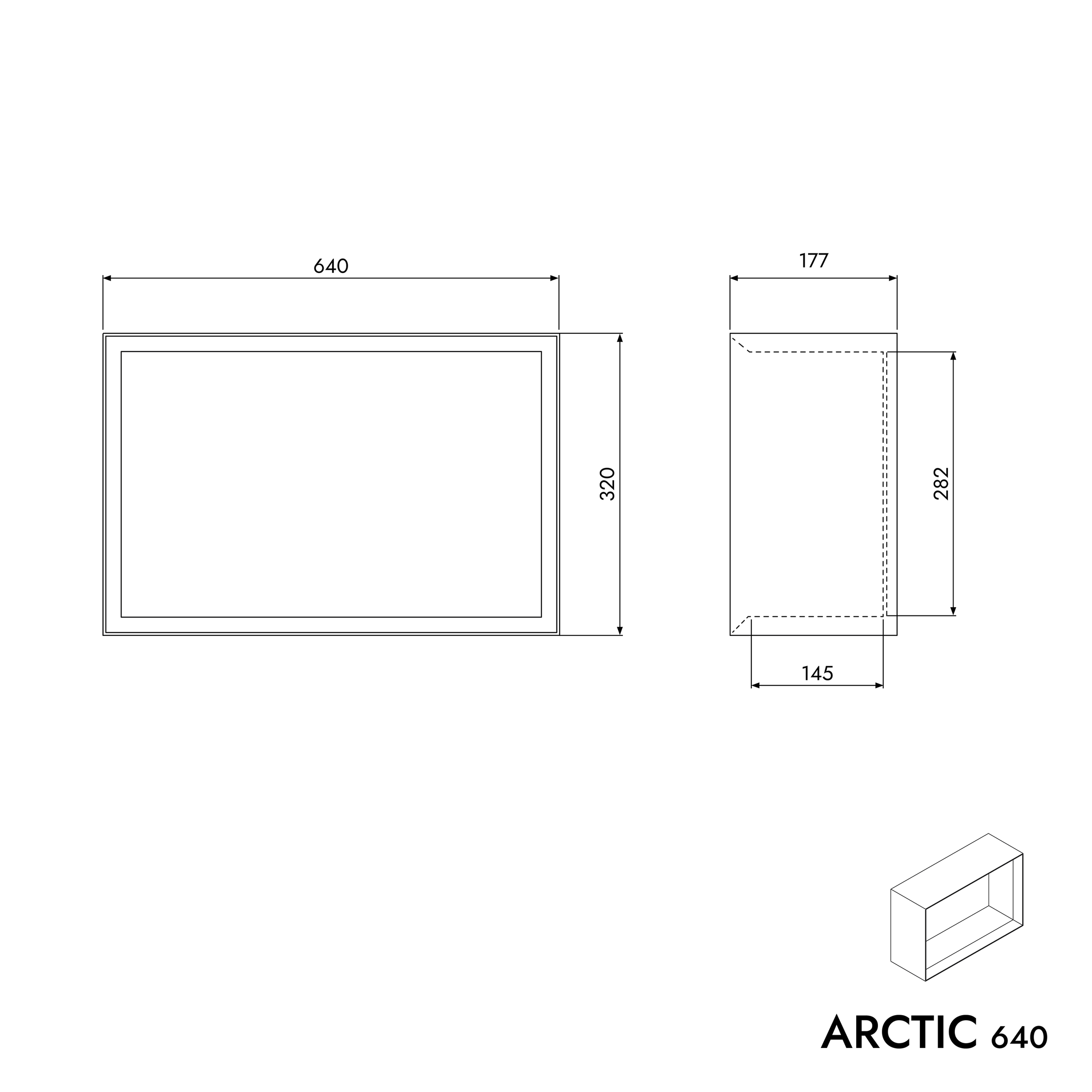 Mensola a parete ARCTIC 640