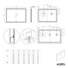 Specchio da bagno a LED rettangolare AUREL