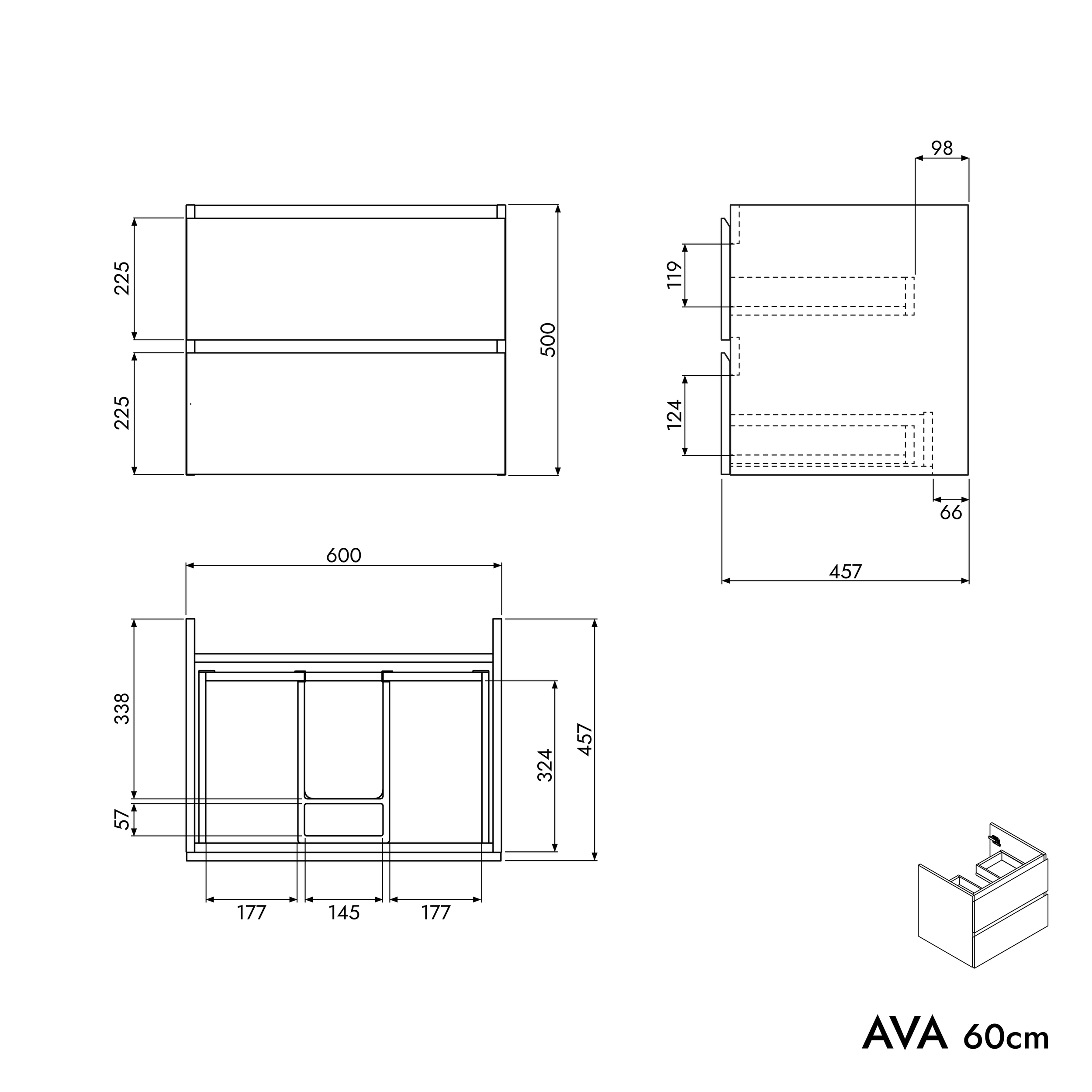 Mobiletto AVA 60 cm