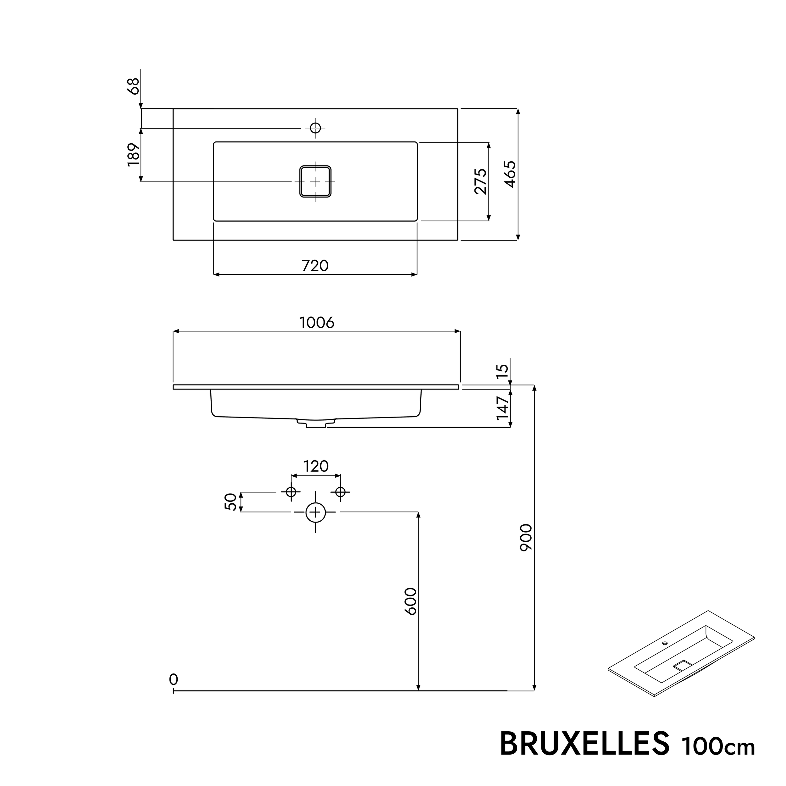 Mobiletto AVA 100 cm