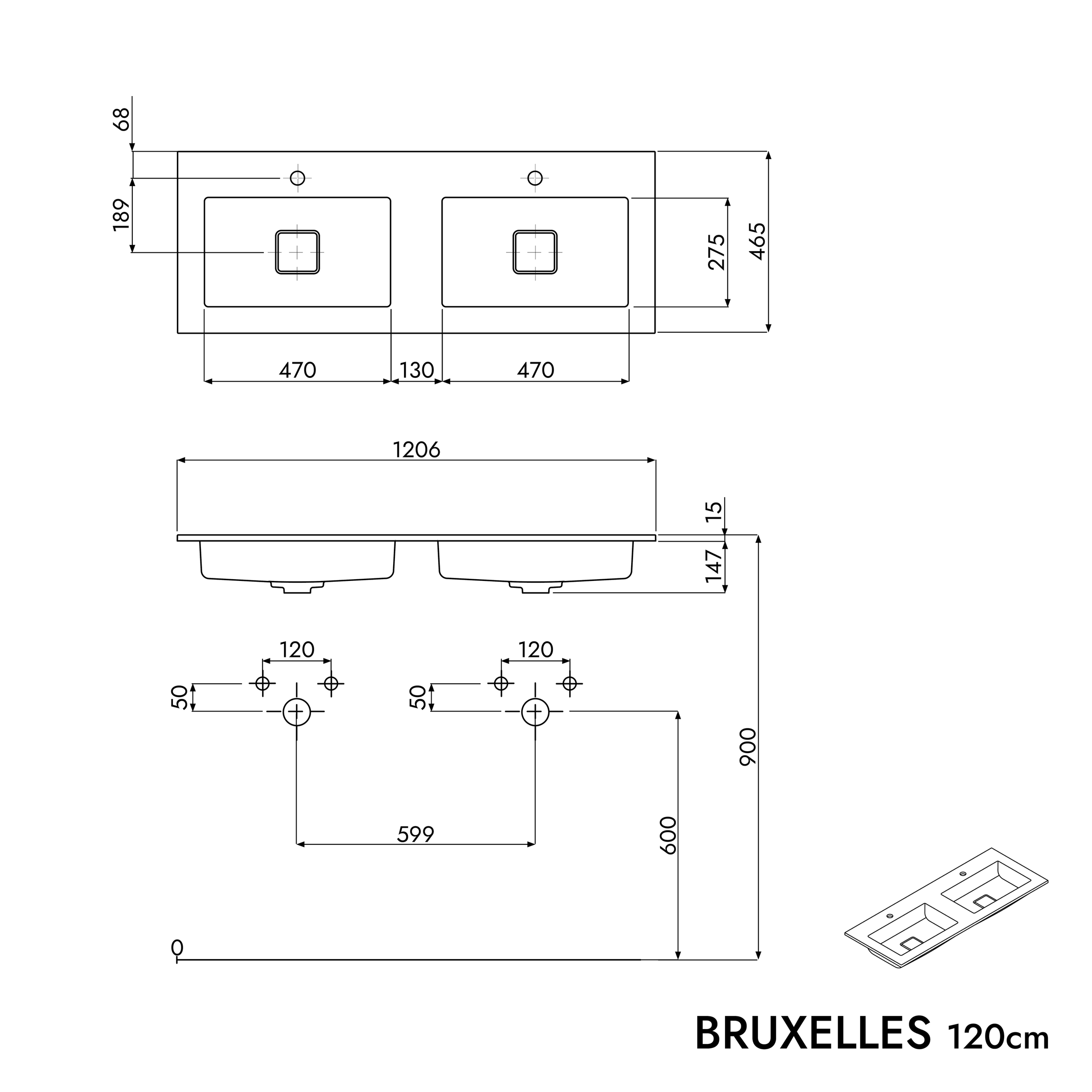 Mobile LAVOA 120 cm