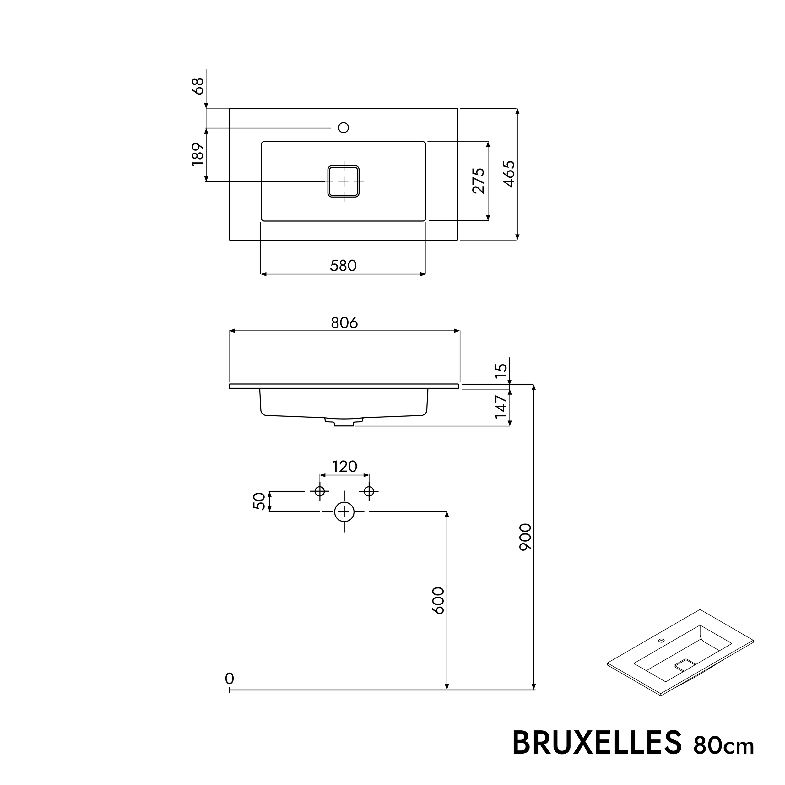 Mobile LAVOA 80 cm