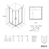 Doccia angolare con porte a soffietto DX213
