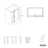 Doccia a incasso con porta scorrevole DX806A FLEX