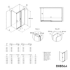 Box doccia fisso con porta scorrevole DX806A FLEX