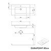 Lavabo Duravit con mobile base TIM 80 cm