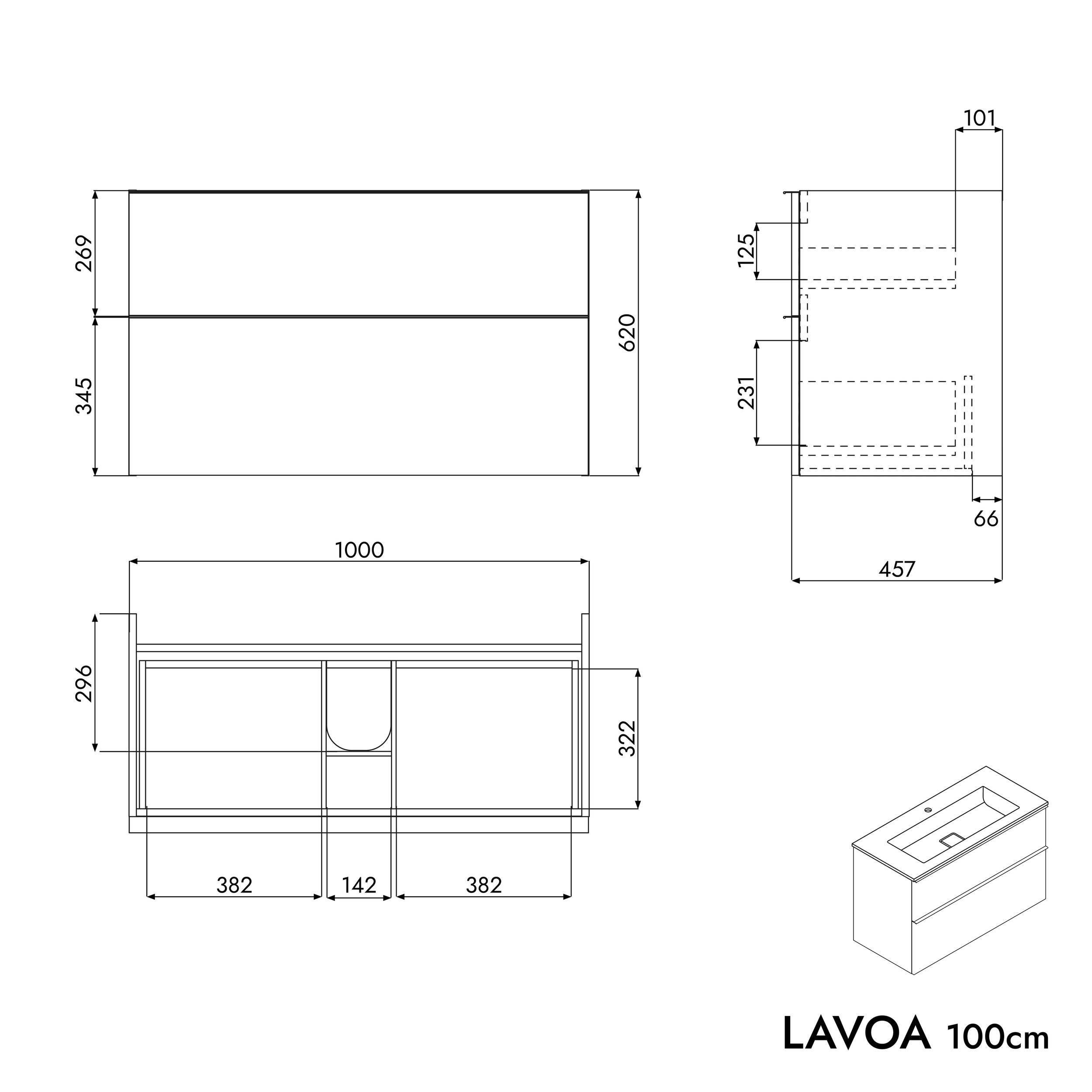 Mobile LAVOA 100 cm