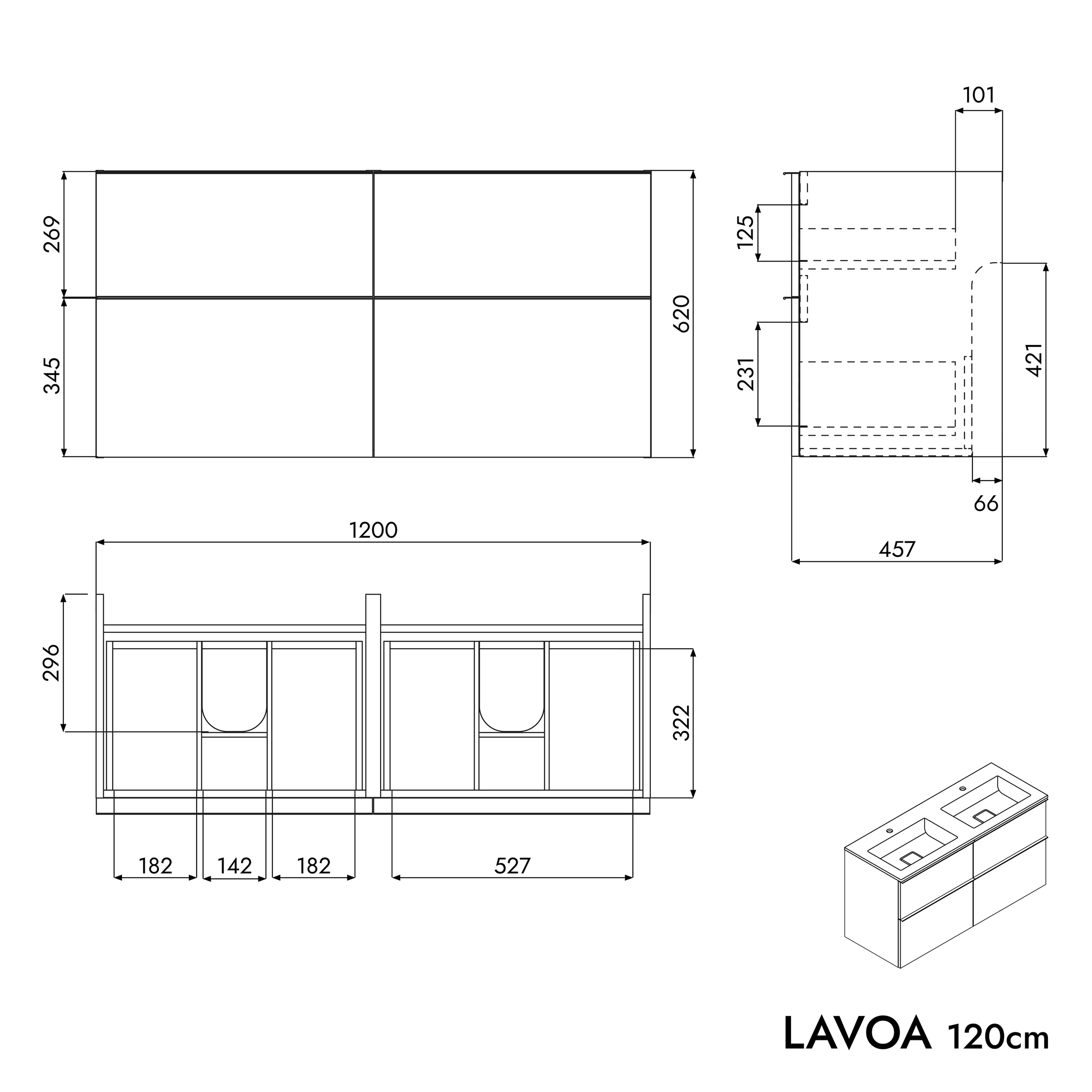 Mobile LAVOA 120 cm