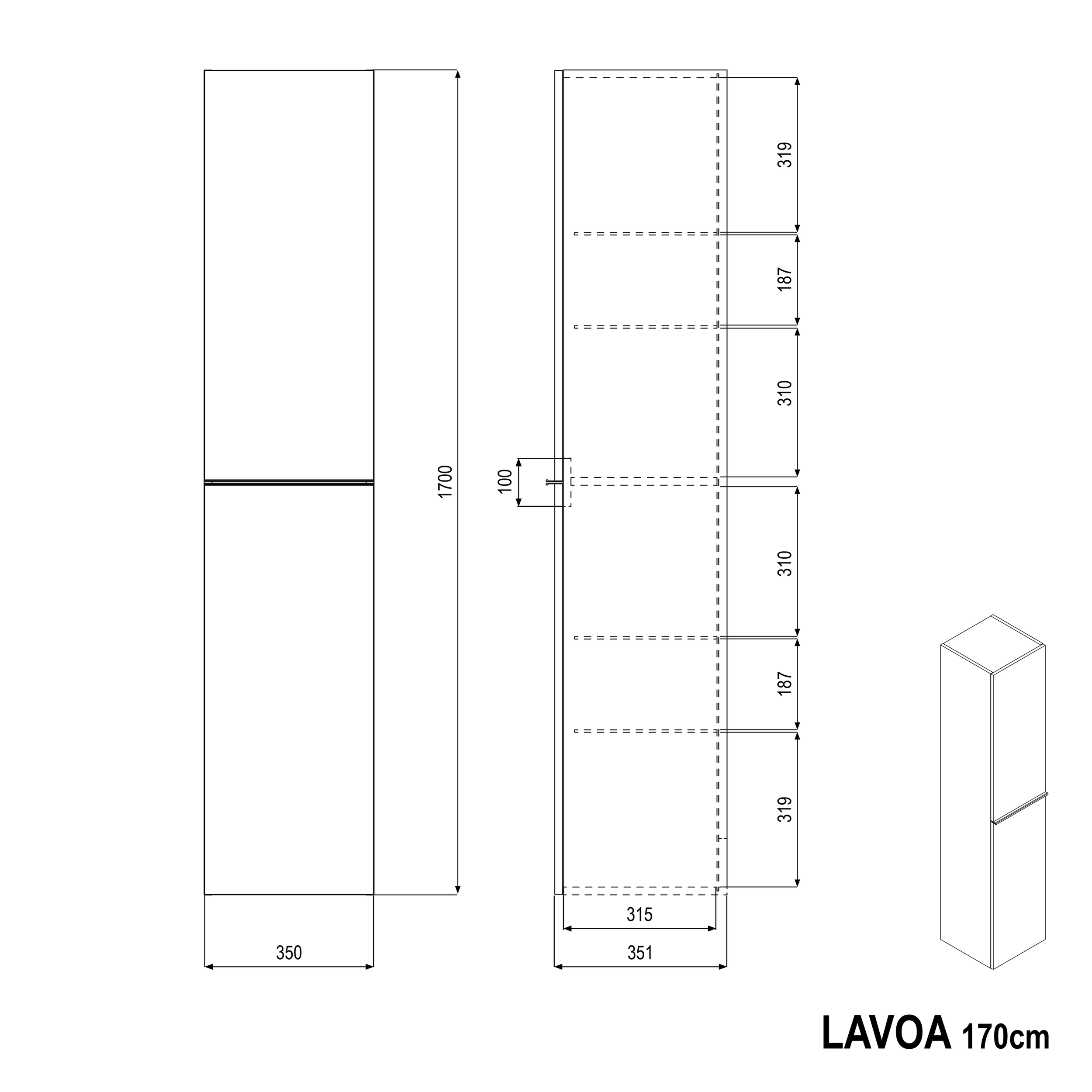 Colonna LAVOA 170 cm