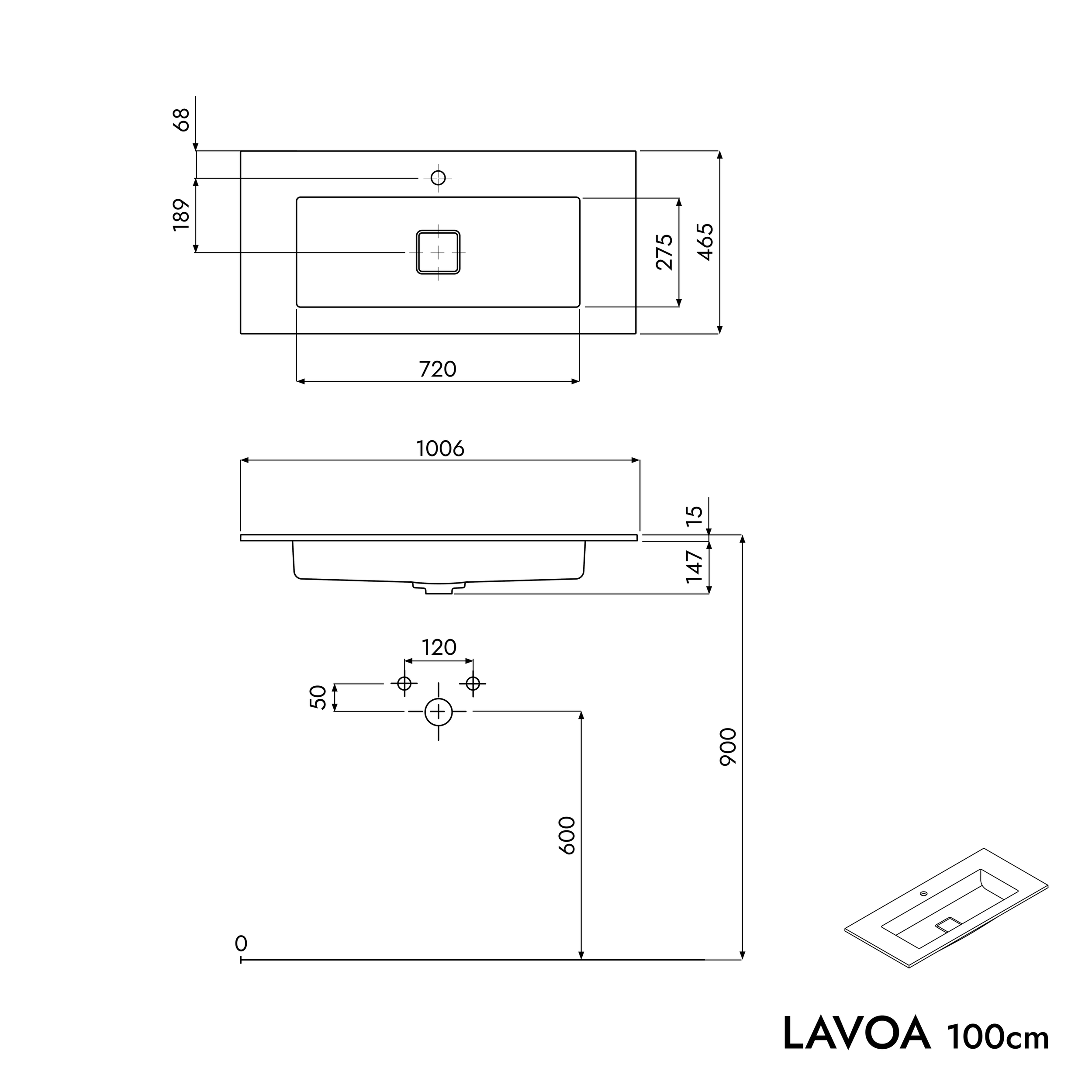 Mobile LAVOA 100 cm