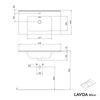 Mobiletto con lavabo LAVOA 80 cm