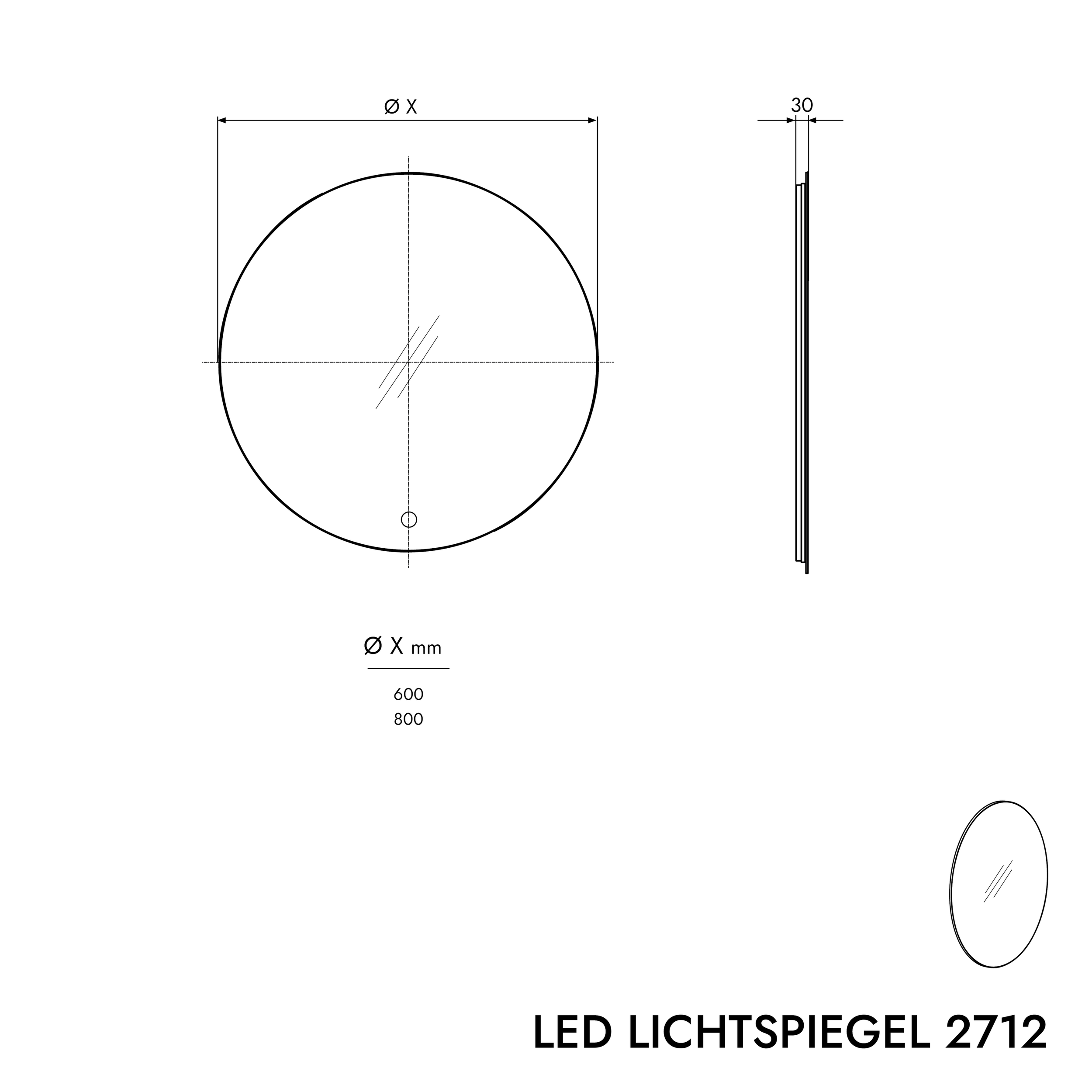 Specchio a LED 2712 - 2.0