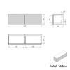 Mobile sotto lavabo MAUI 160 cm