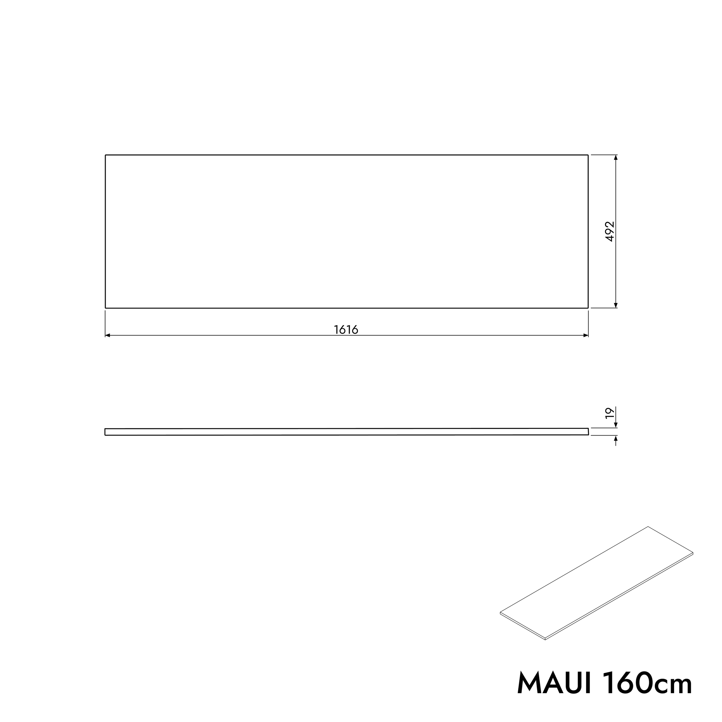 Mobile sotto lavabo MAUI 160 cm