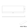 Mobile base per lavabo MAUI 180 cm