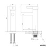 Rubinetto per lavabo MILOU L