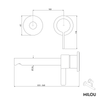 Rubinetto da parete per lavabo MILOU da incasso