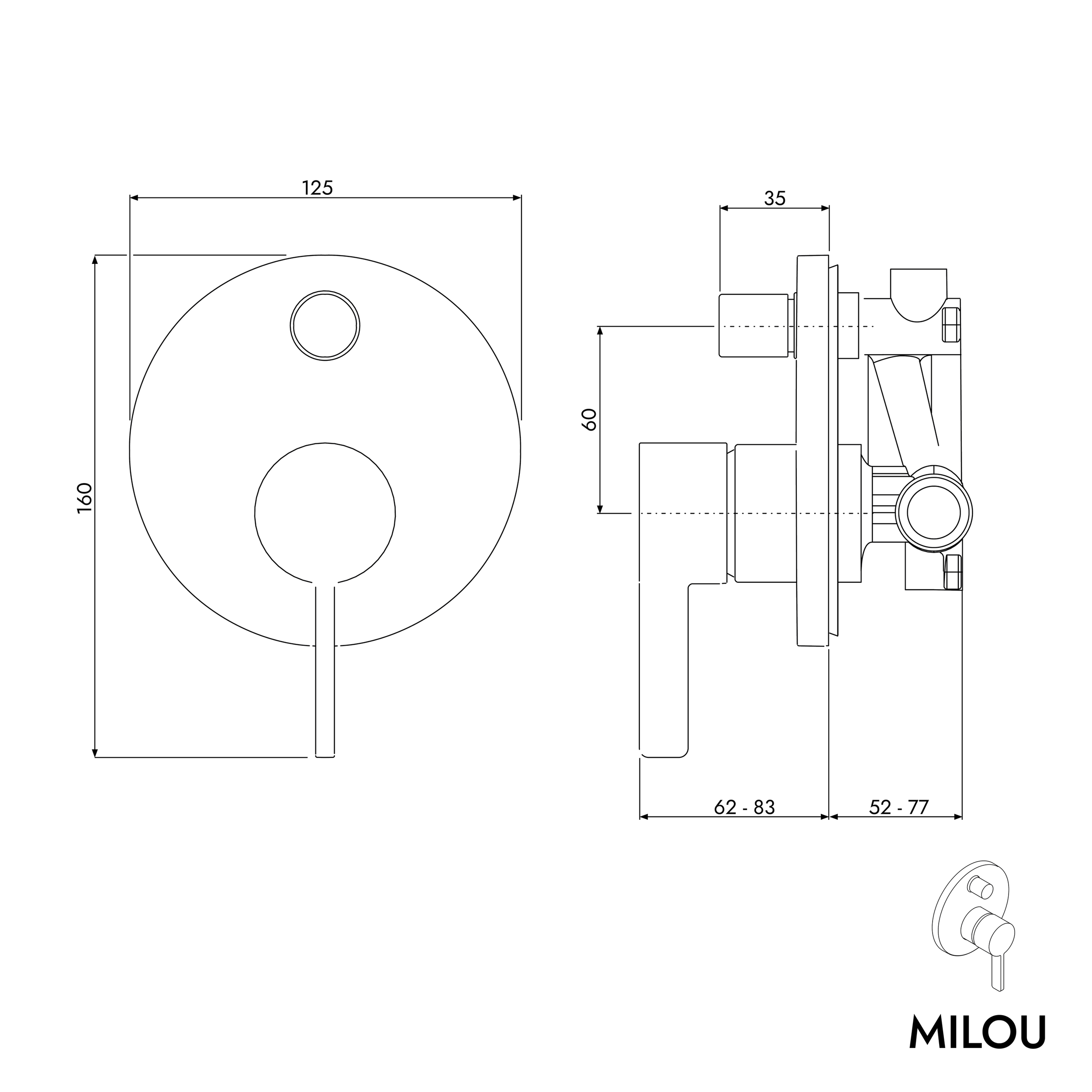 Rubinetteria da incasso MILOU