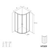 Doccia tonda NT509 con porte scorrevoli